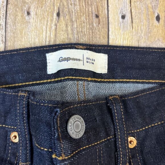 Gap Kaihara Selvedge Jeans Japanese Selvedge Slim Stretch 30X28 - Picture 11 of 13